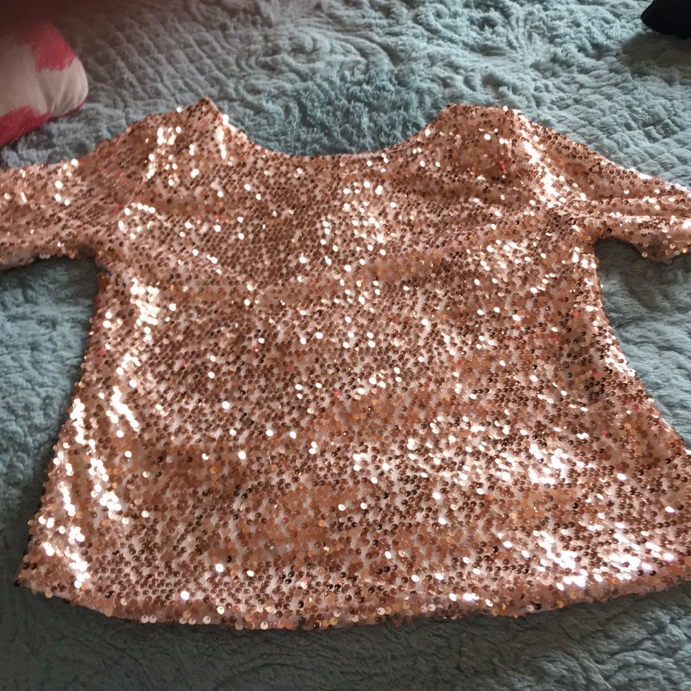Rose gold sequin tip